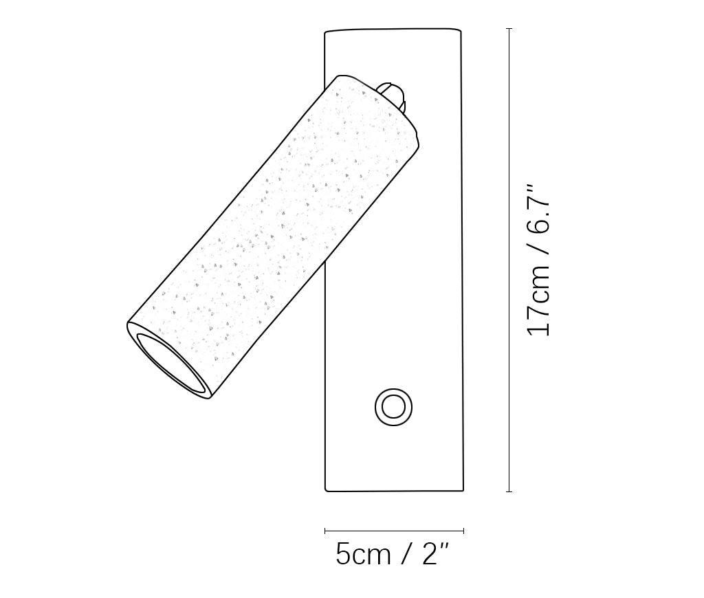 Lámpara de pared giratoria Lustra Torch de travertino