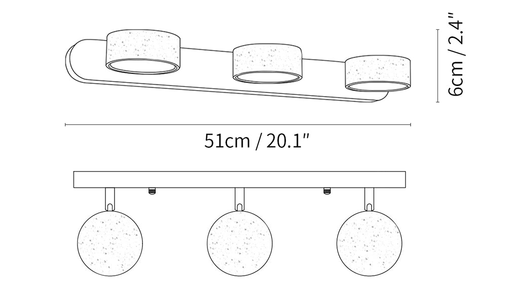 Aplique de pared de madera Travertino Duo