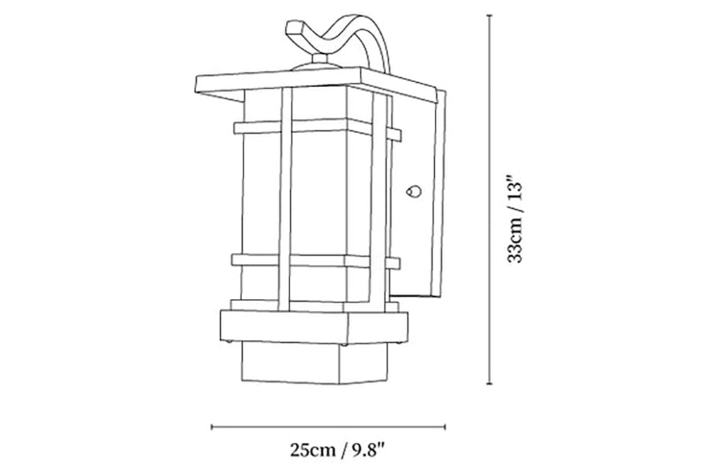 Lampada da parete per esterni decorativa a traliccio Madison Lantern