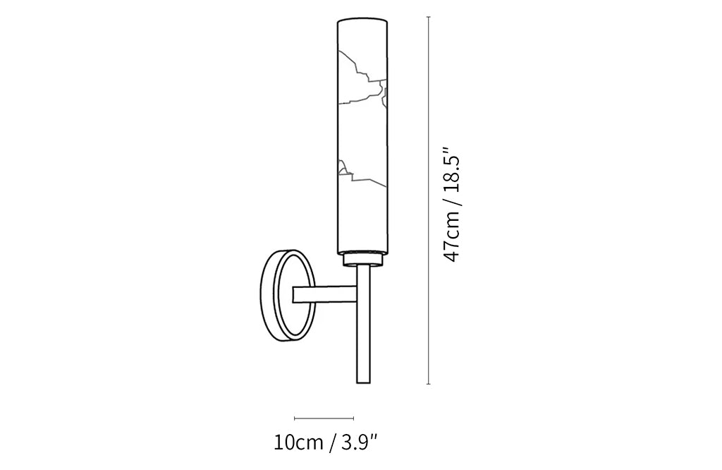Lampada da parete in stile candela in alabastro Brindisi