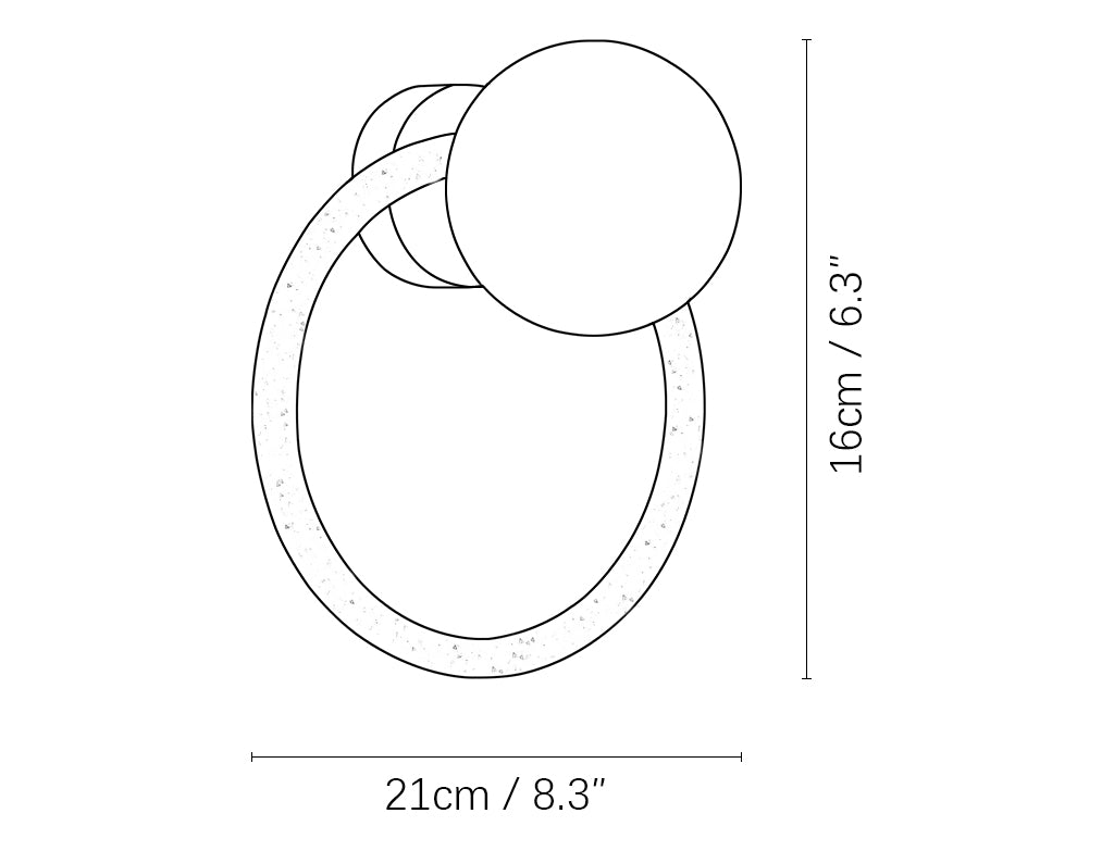 Lámpara de pared de travertino Ring Orria