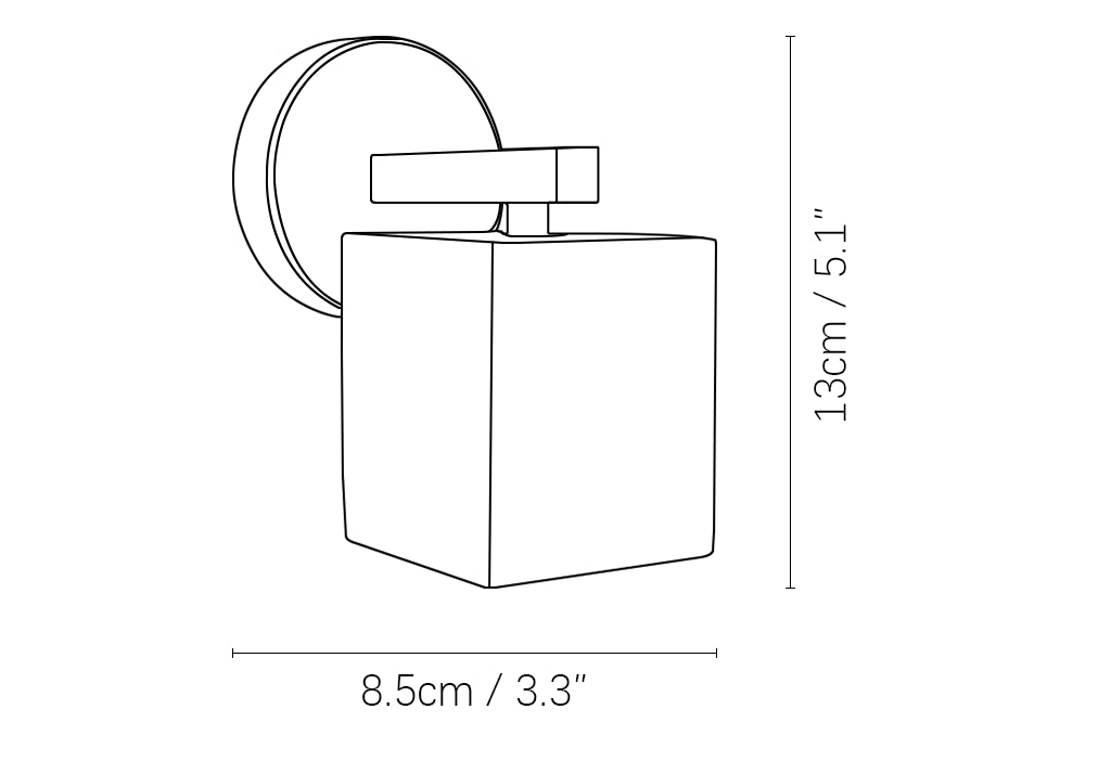 Lámpara de pared geométrica Marble Cube